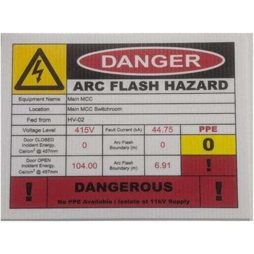 Custom Arc Flashing Sign